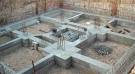 Foundation reinforcement and concrete pour